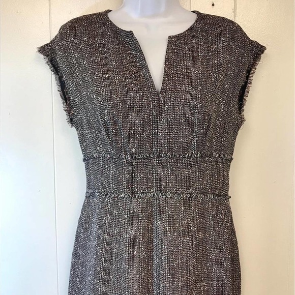 ESCADA Fringed Edges Tweed Dress Suit 34  36 - Picture 3 of 12